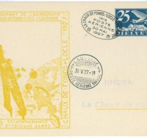 P0055 - SWITZERLAND - POSTAL HISTORY - Postal Stationery Card AVIATION 1927