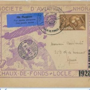 P0057 - SWITZERLAND - POSTAL HISTORY - Postal Stationery Cover AVIATION 1928