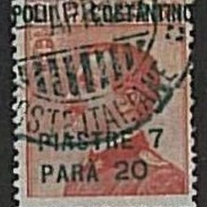 36203    Varietà - LEVANTE : Constatinopoli - Sassone 80d - Sovrastampa spostata
