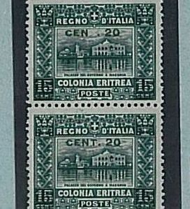 36228 Varietà  - ERITREA : Sassone 46c - Errore Sovrastampa "Cen . "  - Nuovo **