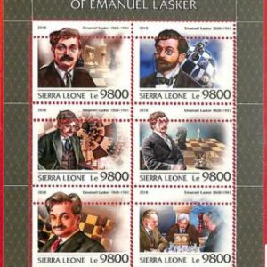 A4694 - SIERRA LEONE - ERROR MIPERF Sonderblock: 2018 Emanuel Lasker, Schach