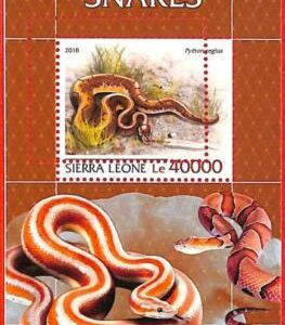 A4761 - SIERRA LEONE - ERROR MIPERF, Sonderblock: 2018, Schlangen, Reptilien