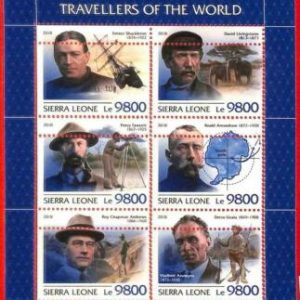 A4693 - SIERRA LEONE - ERROR MISPERF: 2018, Explorers, Amundsen, Fawcett, Barcos