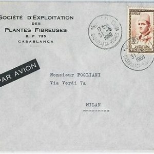 59262 -    MOROCCO - POSTAL HISTORY: COVER to ITALY - 1960