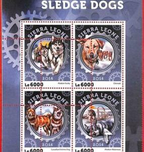 A4569 -SIERRA LEONE -FEHLER MISPERF: 2016 Schlittenhunde, Huskies,...