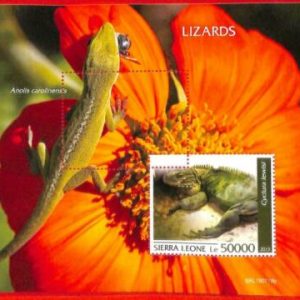 A4701 - SIERRA LEONE - ERROR MIPERF, Sonderblock: 2019, Eidechsen, Reptilien