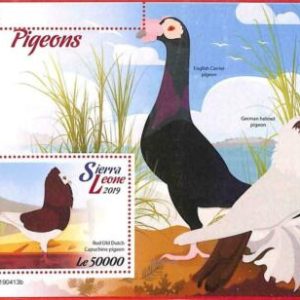 A4561 - SIERRA LEONE - ERROR MIPERF, Block: 2019, Tauben, Vögel