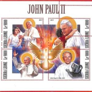 A4634 - SIERRA LEONE - ERROR MIPERF Miniatur s: 2017 Papst Johannes Paul...