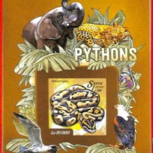 A4651 -SIERRA LEONE -ERROR IMPERF: 2015, Pythons, Elefanten, Adler,...