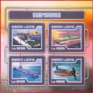 A4755 - SIERRA LEONE - ERROR MIPERF, Kleinbogen: 2017, U-Boote, Marines