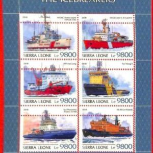 A4556 - SIERRA LEONE - ERROR MIPERF, Kleinbogen: 2018, Eisbrecher, Boote