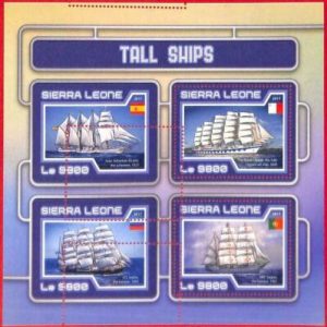 A4736 - SIERRA LEONE - ERROR MIPERF, Miniatur s: 2017 Großsegler, Boote,...