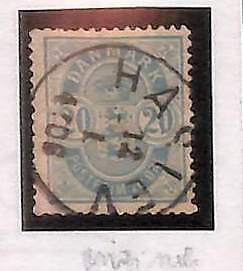 76462 - DENMARK - STAMPS:  Yvert & Tellier #  34 small numbers - HASIEV Postmark
