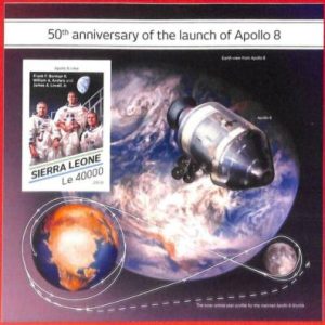 A4778 - SIERRA LEONA - ERROR IMPERF: 2018, Apolo 8, Anders, Lovell, Astronomía