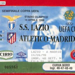 C1159 - ENTRADA ANTIGUA DE FÚTBOL - 1998-99 LAZIO vs ATLÉTICO MADRID
