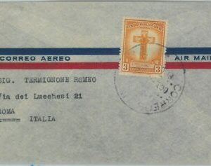 81619 - ECUADOR  - POSTAL HISTORY -  AIRMAIL  COVER  to ITALY 1950's