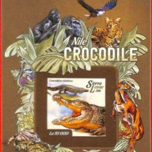 A4652 -SIERRA LEONE -ERROR IMPERF: 2015 Cocodrilos, orangután, fauna...