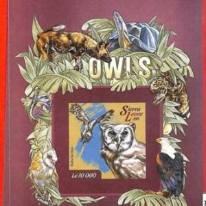 A4646 -SIERRA LEONA -ERROR IMPERF: 2015, Búhos, Tortugas, Mariposas, Serpientes