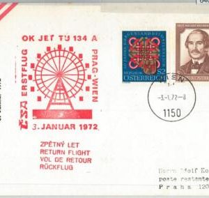 64619 - AUSTRIA - POSTAL HISTORY - SPECIAL FLIGHT COVER 1972 - Ferris wheel