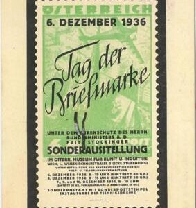 63339 - AUSTRIA - POSTAL HISTORY -  POSTAL STATIONERY CARD  1936 -  STAMP DAY