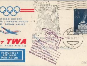 56494 - AUSTRIA -  POSTAL HISTORY-  OLYMPIC GAMES SPECIAL OLYMPIC FLIGHT 1960