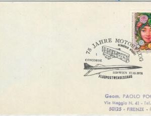64857 - AUSTRIA - POSTAL HISTORY - SPECIAL POSTMARK on COVER: CONCORD Wright