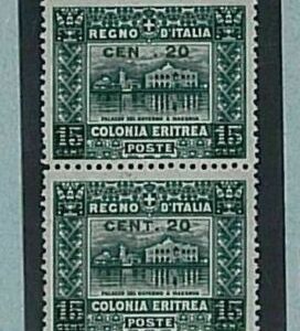 36228 Variety - ERITREA: Sassone 46c - Overprint error "Cen. " - New one **