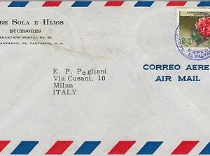 58679  -  EL SALVADOR - POSTAL HISTORY: AIRMAIL COVER to ITALY
