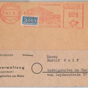 54367 - GERMANY - POSTAL HISTORY: COVER with nice POSTMARK 1956 - FOOTBALL