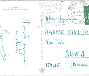 54366  - GERMANY - POSTAL HISTORY: POSTCARD with nice POSTMARK 1960 FOOTBALL