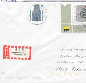 56029 - GERMANY - POSTAL HISTORY: GERMAN FIELD HOSPITAL during BOSNIA WAR 1995