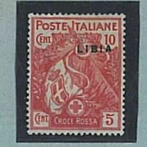 36248 RED CROSS - - LIBYA: Sassone 13f - Overprint moved - New