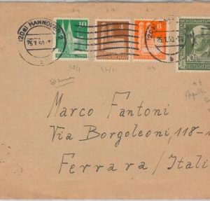 56161 - GERMANY - POSTAL HISTORY: MIXED FRANKING on COVER 1950