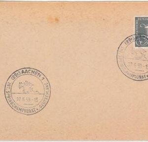 56661 - HORSE racing - GERMANY - POSTAL HISTORY: Postmark on CARD 1959
