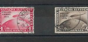 56576 - GERMANY POLAR FLIGHT - Michel # 456 + 458 USED- AVIATION Zeppelin
