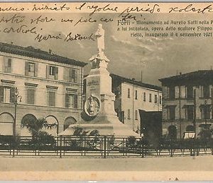 50370  CARTOLINA d'Epoca - FORLI citta' : Monumento Saffi 1925