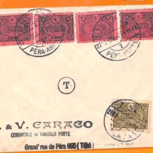 99964 - TURKEY Ottoman Empire - POSTAL HISTORY - COVER  from GALATA  1914