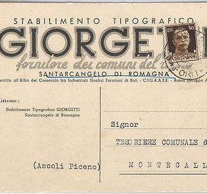 50382  CARTOLINA d'Epoca - FORLI : Santarcangelo di Romagna PUBBLICITARIA 1943