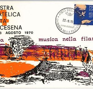 50385  CARTOLINA d'Epoca - FORLI -  CESENA  : Mostra Filatelica 1970 -- MUSIC