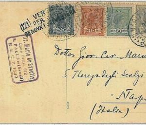 30475 - BRAZIL -  POSTAL HISTORY - CENSORED POSTCARD to ITALY