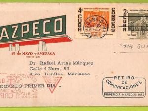 af9701 - HAVANA - POSTAL HISTORY - COVER  - 1957, MEDICINE Blindness