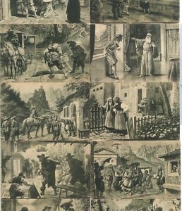 73077 - CARTOLINE d'Epoca - LECCO: Promessi Sposi Set di 10 cartoline ILLUSTRATE