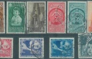 89953 - ITALY - Collectible STAMPS  -  1937  Children  INFANCY -- USED