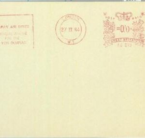 86927 - GB - Postal History - MECHANICAL postmark PROOF: Aviation 1964 OLYMPICS