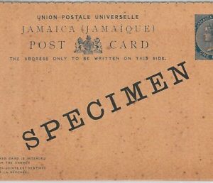 48625  - JAMAICA - POSTAL HISTORY - DOUBLE  STATIONERY CARD  - H&G # 18 SPECIMEN