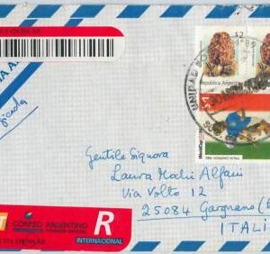 59817 - ARGENTINA - POSTAL HISTORY: REGISTERED COVER  1995 -  MUSHROOMS Football