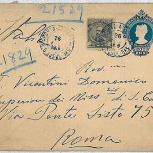 37435 - BRAZIL - Postal History : POSTAL STATIONERY COVER  to ITALY 1918