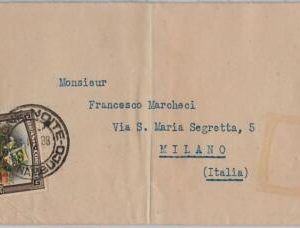 39515 - BRAZIL -  POSTAL HISTORY -  COFFEE Single stamp on COVER to ITALY - 1938