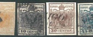 70848  - ANTICHI STATI:  Lombardo Veneto  - Sassone 1 / 4 USATI - BELLISSIMI!