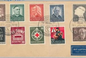 65181 - GERMANY - POSTAL HISTORY - Michel # 173/6 on COVER 1954 Nobel Prize